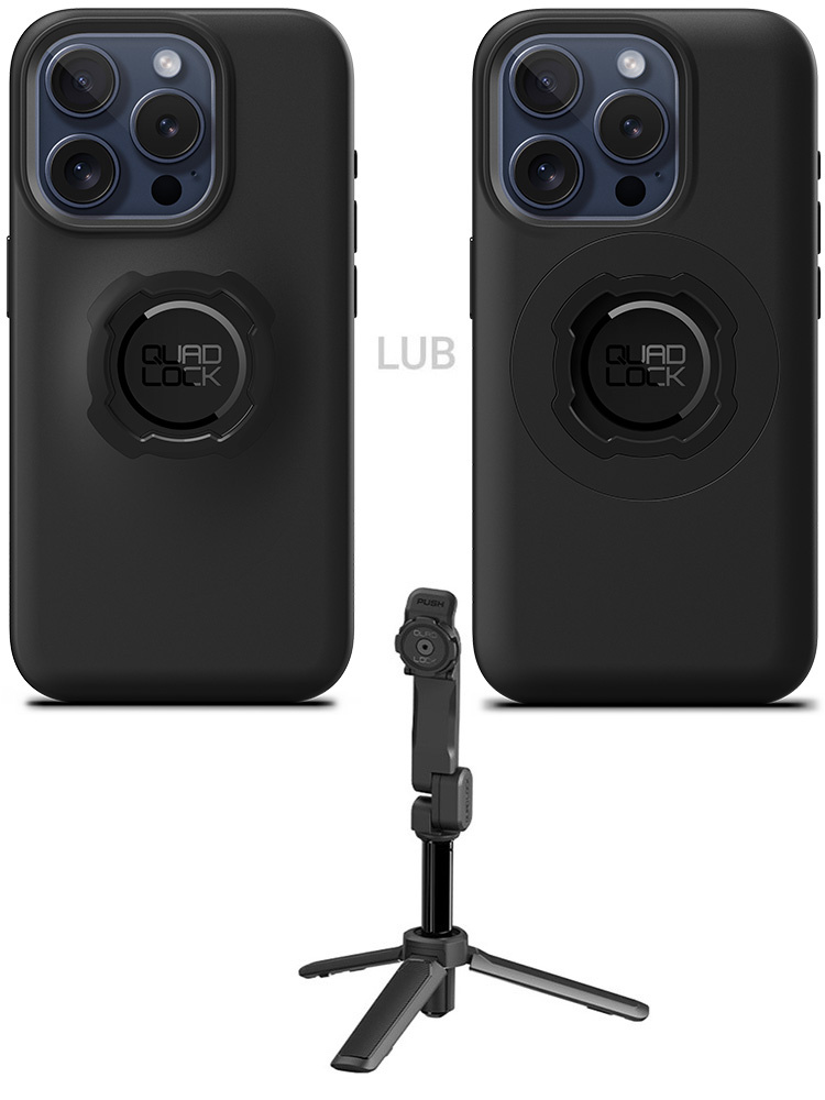 Zestaw: etui na telefon iPhone 15 Pro + statyw/ selfie stick Quad Lock