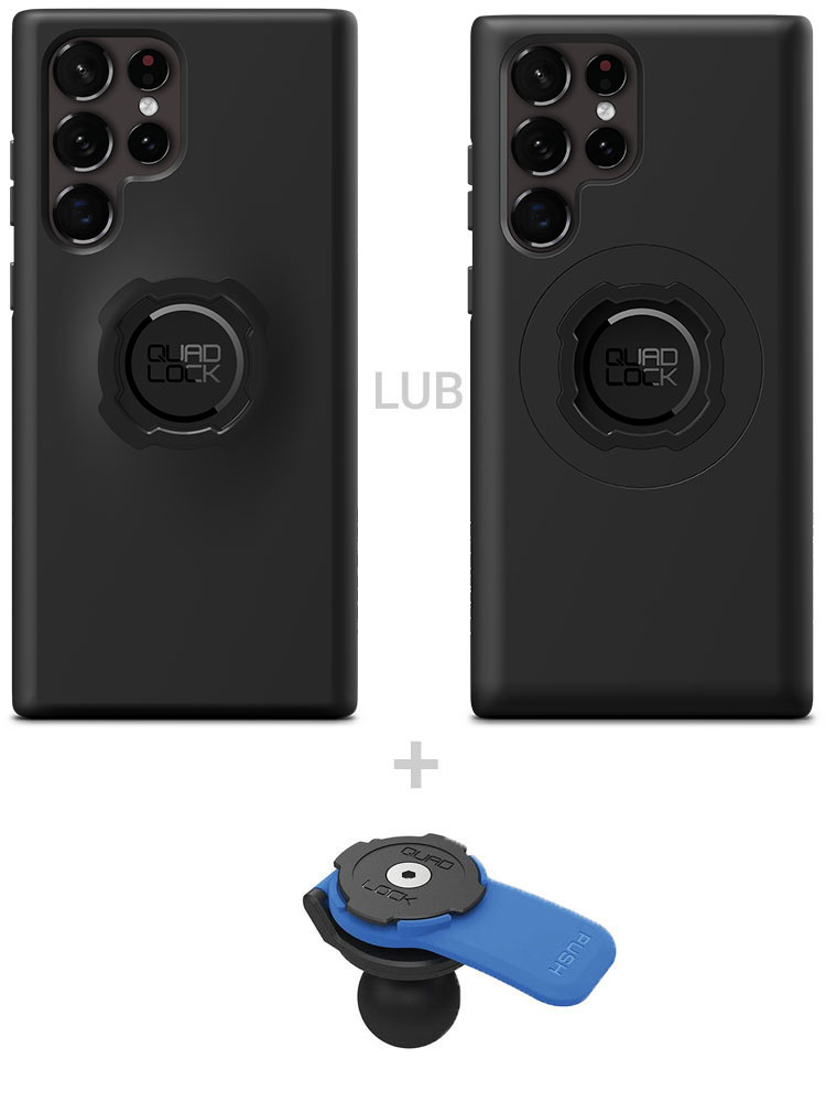 Zestaw: etui na telefon Samsung Galaxy S22 Ultra + uchwyt kulowy Quad Lock