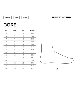 Buty motocyklowe Rebelhorn Core czarno-czerwone