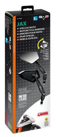 Lusterka Lampa Jax mocowane na kierownicy [para; M10 x 1.25]