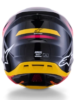Kask enduro Alpinestars SM7 Rise czarno-żółto-różowy połysk