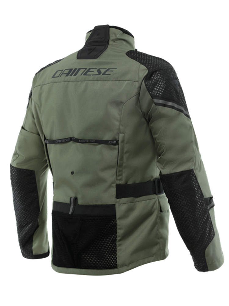 Kurtka motocyklowa tekstylna Dainese Ladakh 3L D-Dry zielono-czarna