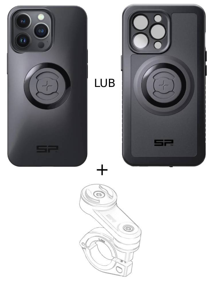 Zestaw na motocykl: etui na telefon iPhone 13 Pro + mocowanie SP Connect