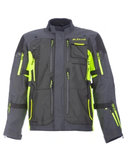 Kurtka motocyklowa tekstylna Klim Badlands Pro szaro-fluo żółta