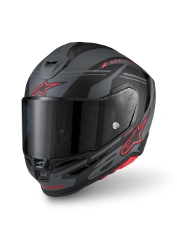 Kask integralny Alpinestars S-R7 A-Core czarno-szaro-czerwony matowy