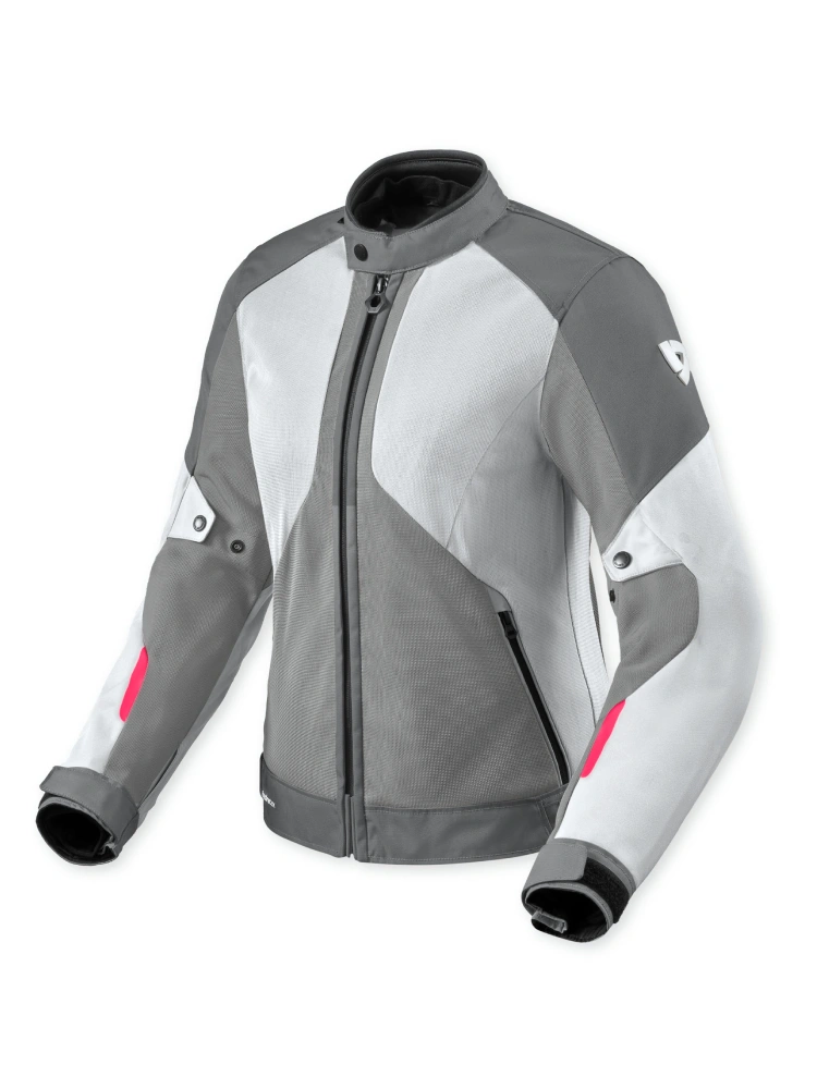 Kurtka motocyklowa damska tekstylna REV’IT! Torque 3 H2O szaro-różowa