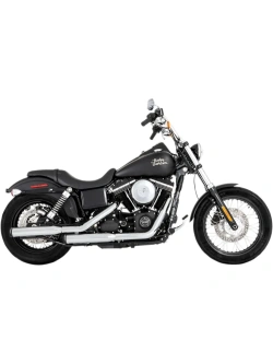 Tłumiki motocyklowe Rinehart Racing 3" Duals Harley Davidson Dyna (wybrane modele) chromowane/czarne  [06-17]