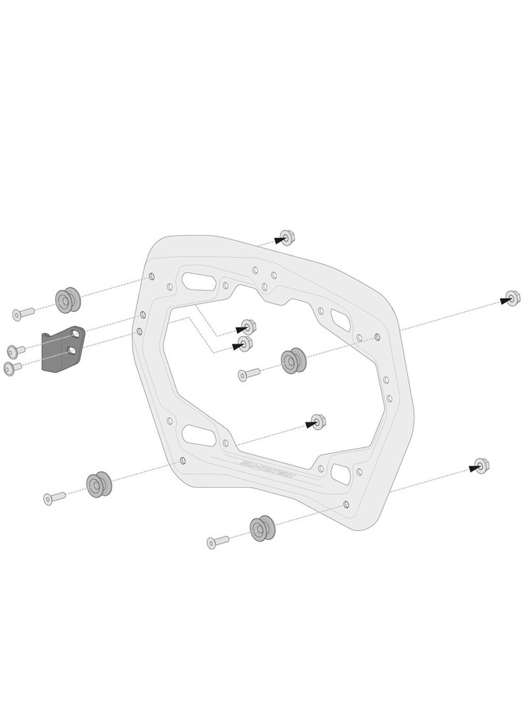 Zestaw: kufry boczne 45/37L + kufer centralny 38L TRAX ADV+ stelaże SW-MOTECH Ducati DesertX (22-)/ Rally (23-) czarne