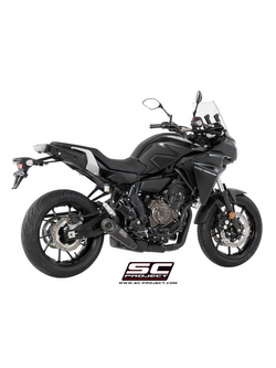 Pełny układ wydechowy 2-1, SC-Project S1 Titanium + Carbon [Czarny mat] - Yamaha Tracer 700 [16-20]