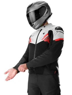 Kurtka motocyklowa tekstylna Shima STX Air G2 szaro-czarno-czerwona