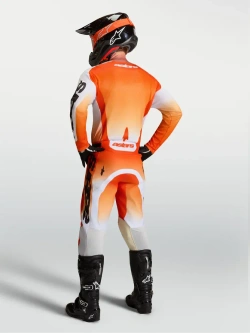 Spodnie cross Alpinestars MX Racer Amber biało-czarno-czerwone