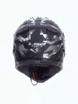 Kask enduro LS2 MX708 Fast II Grotesk czarno-szary