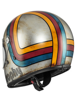 Kask integralny Premier Trophy Platinum Edition szaro-niebiesko-żółty