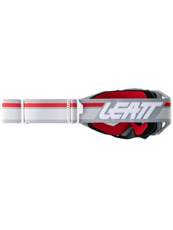 Gogle motocyklowe Leatt Velocity 6.5 Iriz Forge z lustrzaną srebrną szybą szaro-białe