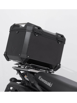 Zestaw: kufry boczne 37/45/38 + kufer centralny TRAX ADV + stelaże SW-MOTECH do motocykla Kawasaki KLR 650 / S (22-), czarne