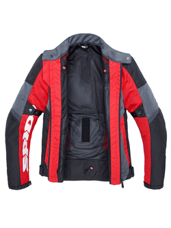 Kurtka motocyklowa tekstylna Spidi Tek Net czarno-szaro-czerwona
