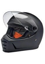 Kask integralny Biltwell Lane Splitter Flat czarny matowy