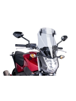 Szyba motocyklowa turystyczna z deflektorem PUIG Plus Honda NC 700S (12-13)/ NC 750S (14-20)/ NC 750SD (14-20) lekko przyciemniana