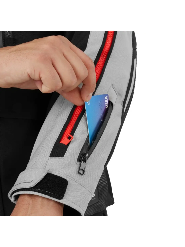 Kurtka motocyklowa tekstylna Shima Hero 3.0 G2 szaro-czerwona