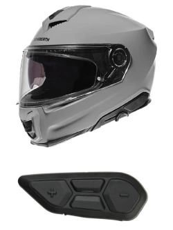 Zestaw: kask integralny Schuberth S3 szary + dedykowany interkom motocyklowy