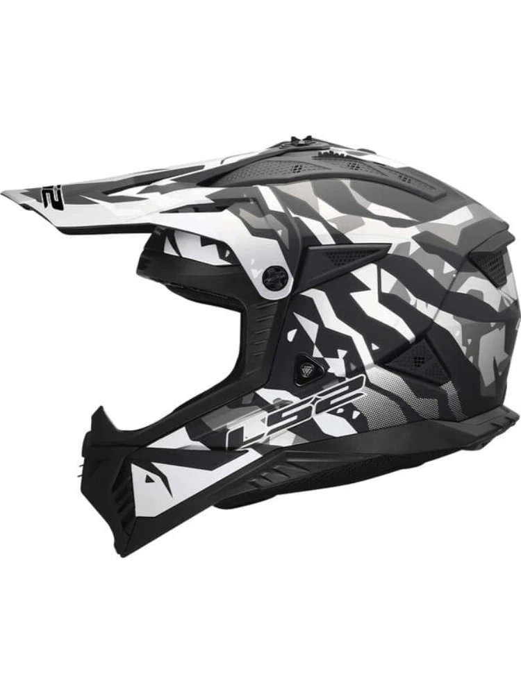 Kask enduro LS2 MX708 Fast II Grotesk czarno-szary