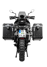 Zestaw: kufry boczne aluminiowe czarne Zega Evo + stelaże Touratech Husqvarna Norden 901/ Expedition, KTM Adventure 890/ R/ 790/ R [poj.:38+45l]