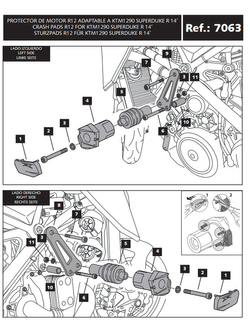 Crash pady PUIG KTM 1290 Superduke R (14-19)/ 1290 Superduke GT (16-) (czarne)