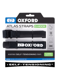 Pasy mocujące bagaż Oxford Atlas G-Hook czarne [26 mm x 1.2 m]
