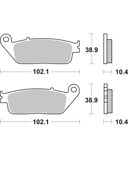 Klocki hamulcowe Brembo XS Yamaha X-City 125 (07-12)/ 250 (12-15)/ X-Max 125 (05-)/ 250 (05-)/ Versity 300 (03-04) [na przód, kpl. na 1 tarczę]