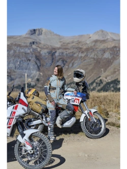 Kurtka motocyklowa tekstylna damska Klim Sedona szaro-brązowa