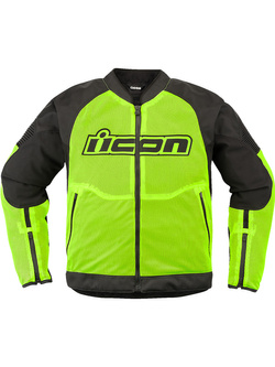 Kurtka motocyklowa tekstylna Icon Overlord 3 Mesh fluo-czarna