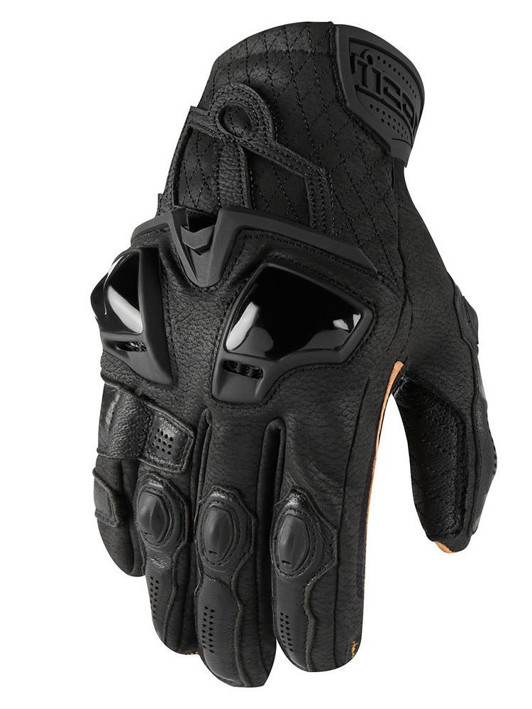 Rękawice motocyklowe Icon Hypersport Short czarne