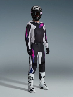 Spodnie cross Alpinestars MX Fluid Grid czarno-szaro-fioletowe