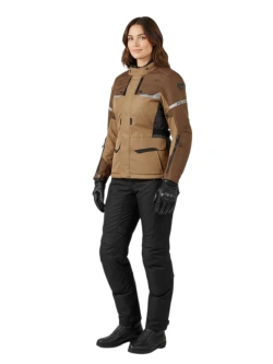 Kurtka motocyklowa damska tekstylna REV’IT! Outback 4 H2O brązowa