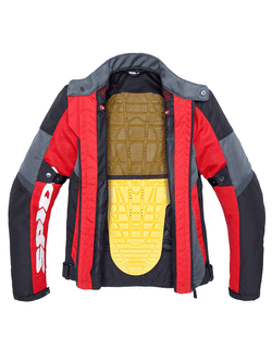 Kurtka motocyklowa tekstylna Spidi Tek Net czarno-szaro-czerwona