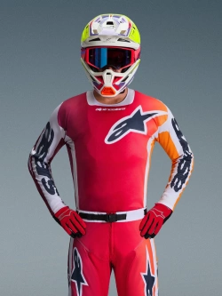 Bluza cross Alpinestars MX Racer Portl czerwono-szara