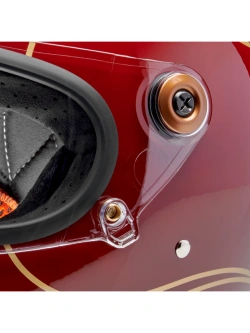 Kask integralny Biltwell Gringo S Flames czerwono-złoty