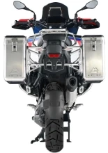 Zestaw: kufry boczne srebrne Zega Mundo + stelaże srebrne Touratech BMW R 1300 GS Adventure (24-) [poj.: 31+31l]