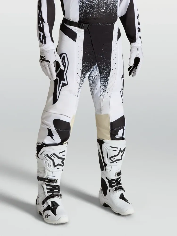 Spodnie cross Alpinestars MX Techstar Swan biało-czarne