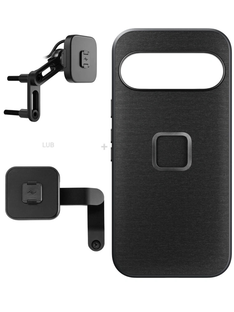 Zestaw na motocykl: etui Peak Design Mobile Everyday Fabric do smartfona Google Pixel 10/ Pro z mocowaniem motocykla