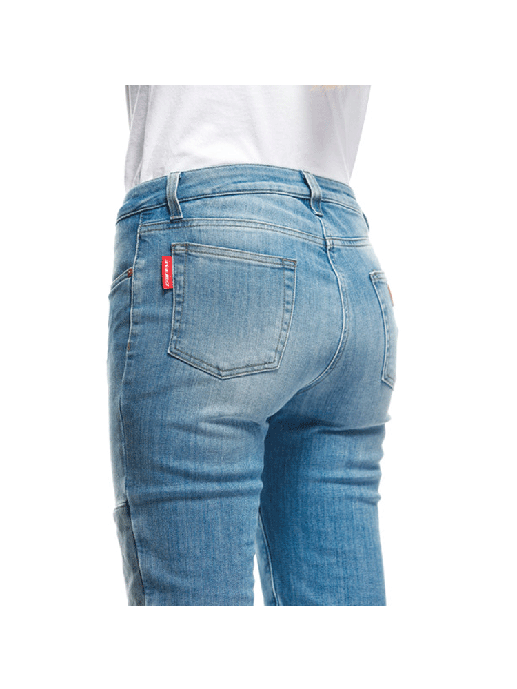 Jeansy motocyklowe damskie Dainese Denim Stone Slim Tex niebieskie