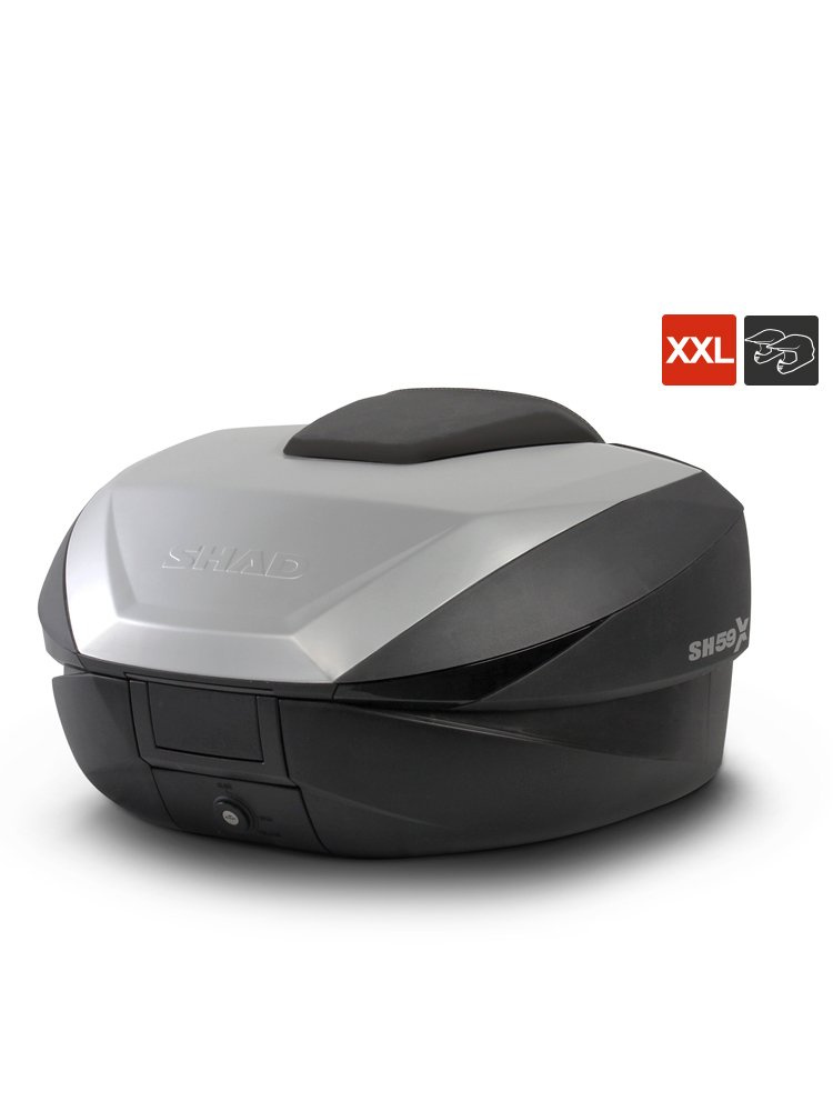Poszerzany kufer centralny Shad SH59X z aluminiową pokrywą (46, 52 i 58 litrów)