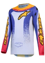 Bluza cross dziecięca Alpinestars MX Fluid Drag fioletowo-niebiesko-żółta