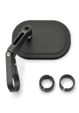 Lusterko motocyklowe krótkie Daytona D-Mirror-16 Flat do montażu na końcu manetki czarne [adapter]