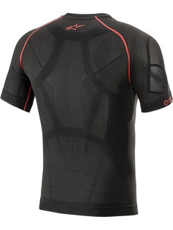 Koszulka termoaktywna z krótkim rękawem Alpinestars Ride-Tech V2 czarno-czerwona