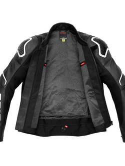 Kurtka motocyklowa skórzana Spidi Evorider 2 czarno-biała