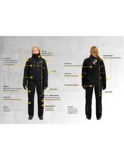 Spodnie motocyklowe damskie tekstylne Rukka FlexoRina czarne