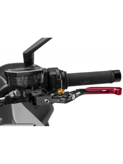 Regulowana dźwignia sprzęgła PUIG 4.0 Evo z zawiasem 90 stopni [przedłużenie czerwone]