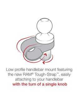 Uchwyt na telefon RAM Quick-Grip XL z mocowaniem Tough-Strap