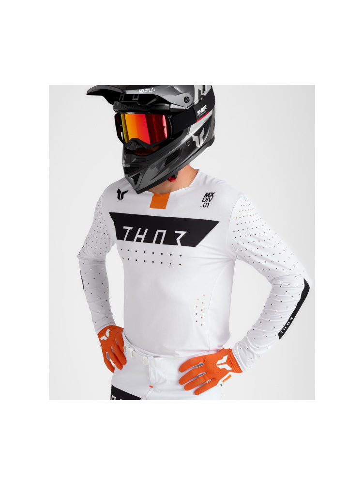Bluza enduro Thor Sportmode Rogue biało-pomarańczowa